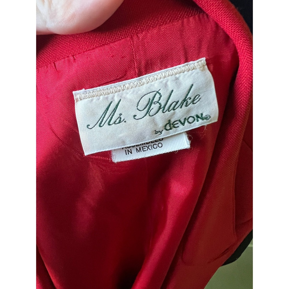 Ms. Blake by Devon Blazer Women 38 16 Red - Picture 6 of 7